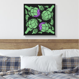 Botanical Artichoke Art Home Decor キャンバスプリント