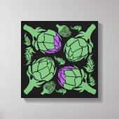 Botanical Artichoke Art Home Decor キャンバスプリント (正面)