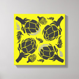 Botanical Artichoke Art Home Decor キャンバスプリント