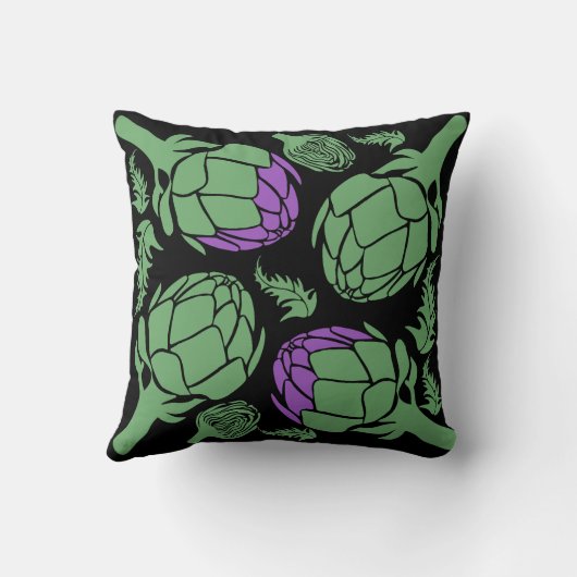 Botanical Artichoke Art Home Decor クッション (裏面)