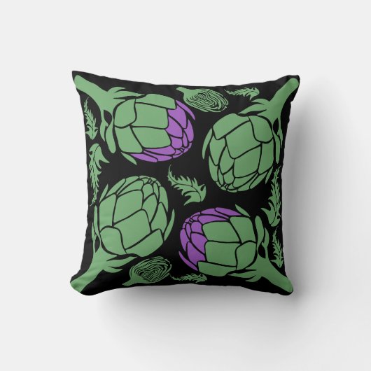 Botanical Artichoke Art Home Decor クッション (正面)