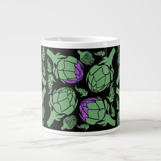 Botanical Artichoke Art Home Decor ジャンボコーヒーマグカップ (正面)