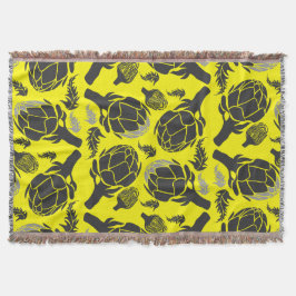 Botanical Artichoke Art Home Decor スローブランケット