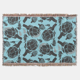 Botanical Artichoke Art Home Decor スローブランケット