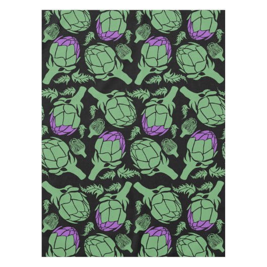 Botanical Artichoke Art Home Decor テーブルクロス (正面)