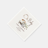 Botanical Baby is Brewing' Coffee Baby Shower スタンダードカクテルナプキン (角)