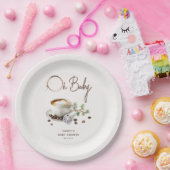 Botanical Baby is Brewing' Coffee Baby Shower ペーパープレート (パーティー)