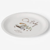 Botanical Baby is Brewing' Coffee Baby Shower ペーパープレート (アングル)