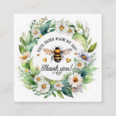 Botanical Bee Business Thank You エンクロージャーカード (正面)