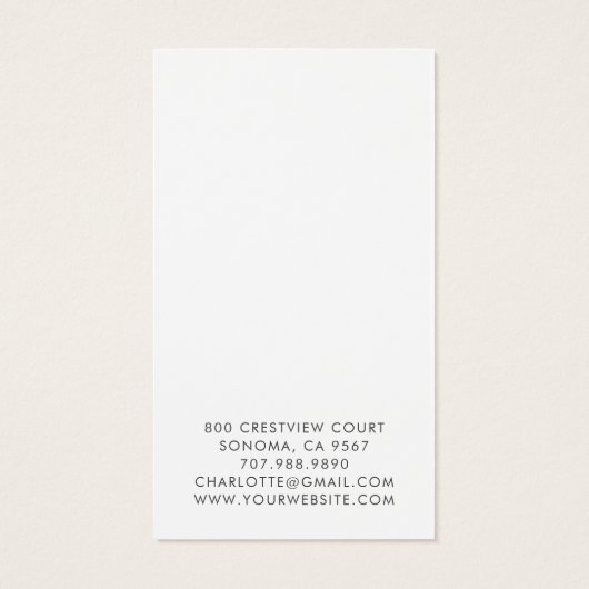 Botanical  Bee Earring Jewelry Display Card (裏面)