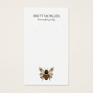 Botanical  Bee Earring Jewelry Display Card