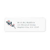 Botanical Berry Address Label | Return Mail Labels ラベル (正面)