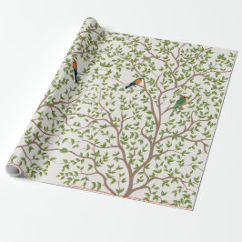 Botanical Bird Print Wrapping Paper | Nature ラッピングペーパー