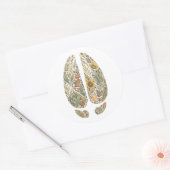 Botanical Bison Hoof Sage Prairie Nature Sticker ラウンドシール (封筒)