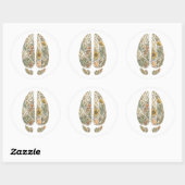 Botanical Bison Hoof Sage Prairie Nature Sticker ラウンドシール (シート)