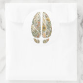 Botanical Bison Hoof Sage Prairie Nature Sticker ラウンドシール (バッグ)