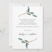 Botanical Blissの写真結婚ありがとう サンキューカード (裏面)