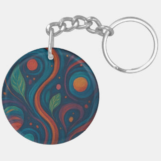Botanical Bliss Full-Print Keychain キーホルダー