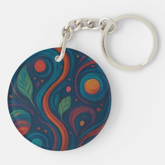 Botanical Bliss Full-Print Keychain キーホルダー (裏面)