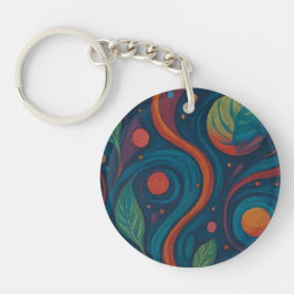 Botanical Bliss Full-Print Keychain キーホルダー