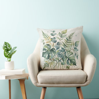 Botanical Bliss Throw Pillow クッション