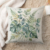 Botanical Bliss Throw Pillow クッション (ブランケット)