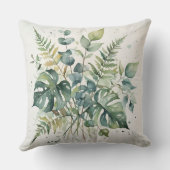 Botanical Bliss Throw Pillow クッション (裏面)