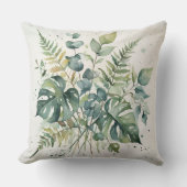 Botanical Bliss Throw Pillow クッション (正面)
