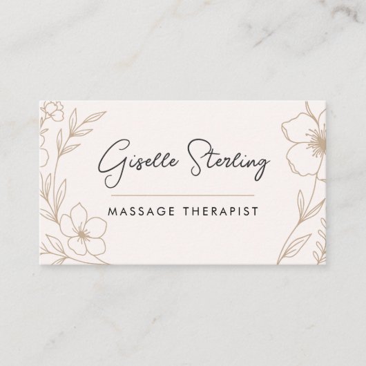 Botanical Blush and Black Holistic Therapy 名刺 (正面)