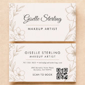 Botanical Blush Makeup Artist QR Code Beauty  名刺