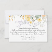 Botanical Blush Peach Photo Wedding Thank You Card サンキューカード (裏面)