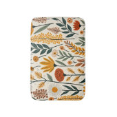 Botanical Boho Flowers Plants Design 390 バスマット (正面縦)