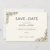 Botanical boho wedding save the date セーブザデート (正面)