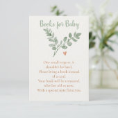 Botanical Books for Baby Card – Minimal Eucalyptus エンクロージャーカード (スタンド正面)