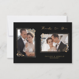 Botanical Branches エレガント Frame 2写真結婚ズ サンキューカード