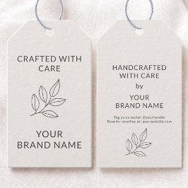 Botanical Branding Small Business Minimalist Hang  ギフトタグ