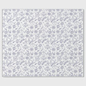 Botanical Bunny Easter Wrapping Paper ラッピングペーパー (フラット)