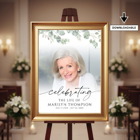 Botanical Celebrating the Life of Photo Memorial ポスター