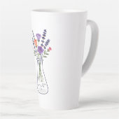 Botanical Chemistry Flask with Lavender and Rose A カフェラテマグ (右アングル)