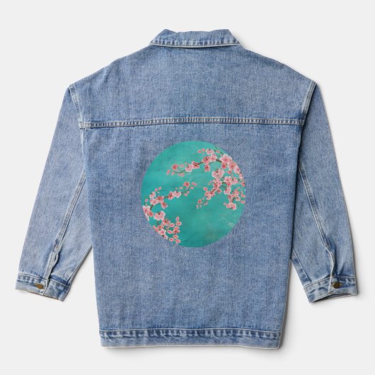 Botanical Cherry Blossom Denim Jacket デニムジャケット (裏面)