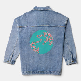 Botanical Cherry Blossom Denim Jacket デニムジャケット