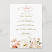 Botanical Chic Elegant Floral Victorian Wedding  メニュー (正面)