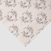 botanical chic typography monogram wedding  薄葉紙 (詳細)