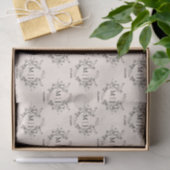 botanical chic typography monogram wedding  薄葉紙 (ギフト)