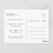 Botanical Christmas結婚の写真Save The Date ポストカード (裏面)