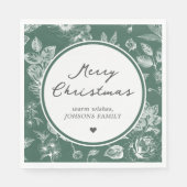 Botanical Christmas スタンダードランチョンナプキン (正面)