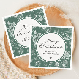 Botanical Christmas スタンダードランチョンナプキン