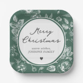 Botanical Christmas ペーパープレート (正面)