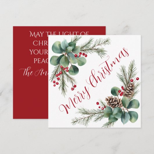 Botanical Christmas Card  シーズンカード (正面/裏面)