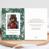 Botanical Christmas Holiday Photo 招待状